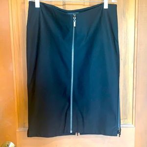 Vintage Bebe Black Multi Zipper Skirt
